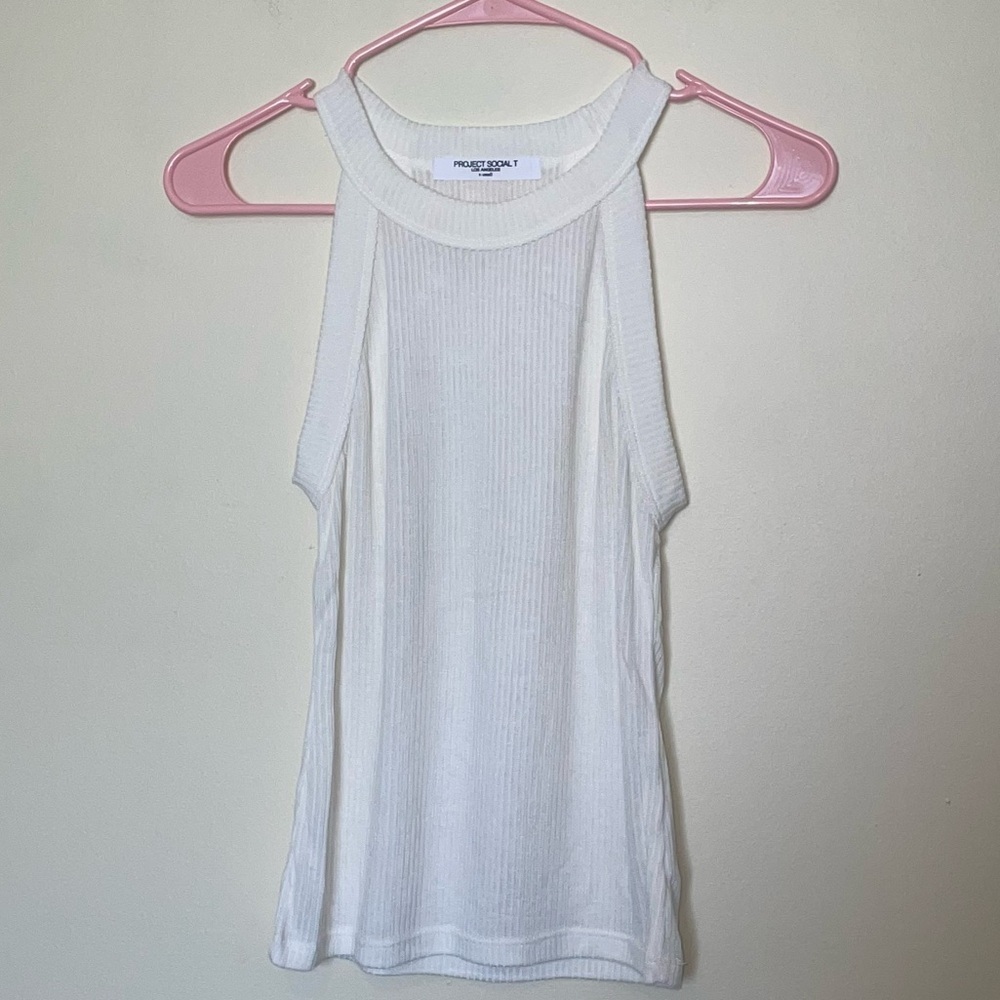 Project Social T Cream Off White Tank Top Extra Small